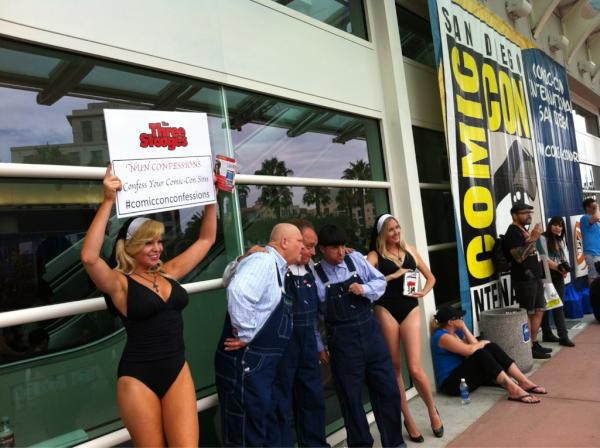 20thHomeEnt's tweet photo. Miss a panel? Come confess your Comic-Con sins to our hot nuns #SDCC #comicconconfessions and say 3 Hail Marys http://t.co/6vDudsFQ