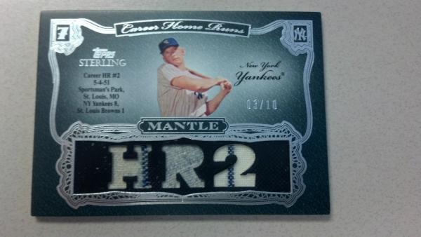 Topps's tweet image. Hey @mlbfancave we are giving away a sweet Mantle Relic card to 300th RT please let all know to follow @toppscards &amp;amp; RT