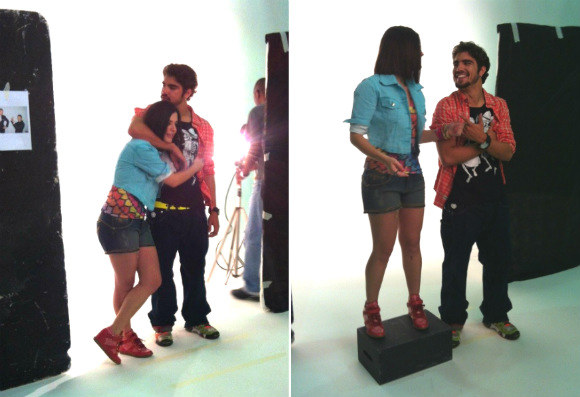 CaioCasteira's tweet photo. Eu e a @_gilancerllotti  Minha Amendoboba Nos Bastidores! http://t.co/Z8l6r4Ob