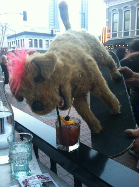 CrackDog's tweet image. Having a few at the Con, babe