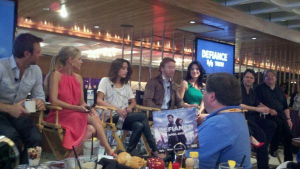 This morning's #Syfy Defiance Press Breakfast. Got a glimpse of what <a href="/Syfy/">SYFY</a> has in store for us in April 2013.