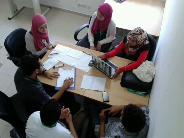 ACESEgypt's tweet image. A team in Eureka workshop working on exporting Egypt culture #ACESconference