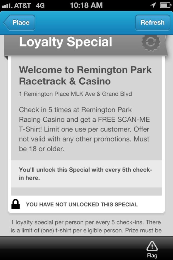 RemingtonPark's tweet image. Check-in 5 times at @RemingtonPark on @FourSquare and get a FREE T-Shirt! Limit (1) per customer tinyurl.com/7n6an6m