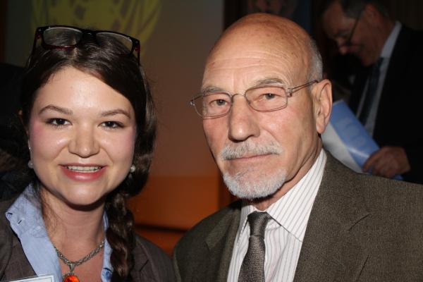EqualWrights's tweet photo. Hollywood actor, anti-violence campaigner Sir Patrick Stewart with #humanrights activist Brittany Kaiser @ #UNForum2012 http://t.co/QqcVKbIm