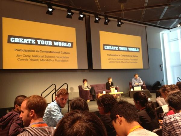 hendron's tweet image. day 2 at #scratchmit2012 with Jan Cuny and Connie Yowell