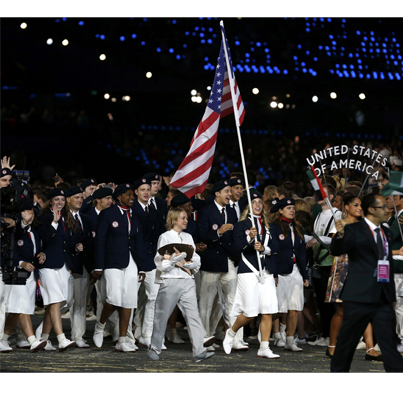NBCOlympics's tweet photo. Leading the way for #TeamUSA is two-time #Olympic gold medalist @marielzagunis #fencing: http://t.co/1Xllkrt0