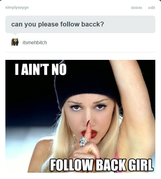 sayge_bolli's tweet image. I didn't know how to tell that one chick that I wasn't gonna follow back so I went with this.
#pleasego