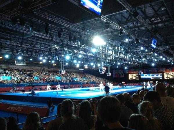 pcmo's tweet image. Loving the Olympic fencing at ExCel with my brothers and my sister!