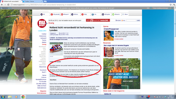 Een bekeken race? Op de fotofinish is het inderdaad best wel duidelijk :-)