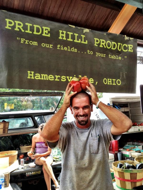 karenzapkowski's tweet photo. Most amazing tomatoes I have ever seen at @findlaymkt.   That is one big heirloom. http://t.co/ZLHK6ZSE