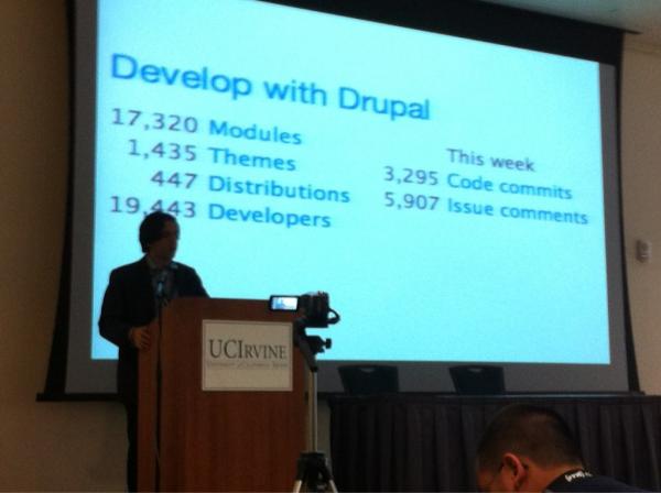 GCLicon's tweet image. Keynote at #drupalcampLA