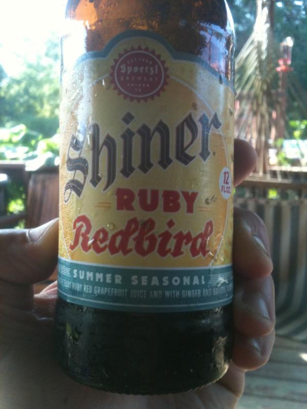 texvillageidiot's tweet image. Having a #Rubyredbird after some yardwork!