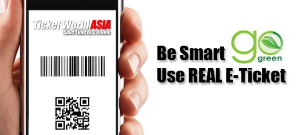 ticketworldasia's tweet image. Go Green, We Use Real E-Ticket!