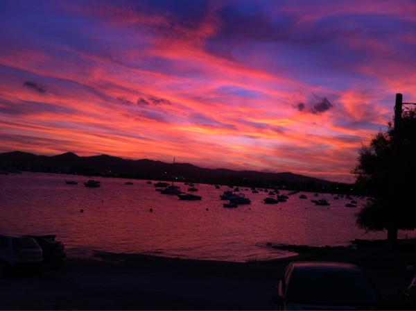 Live from Sa Punta : vaya puesta de sol !!!!!!