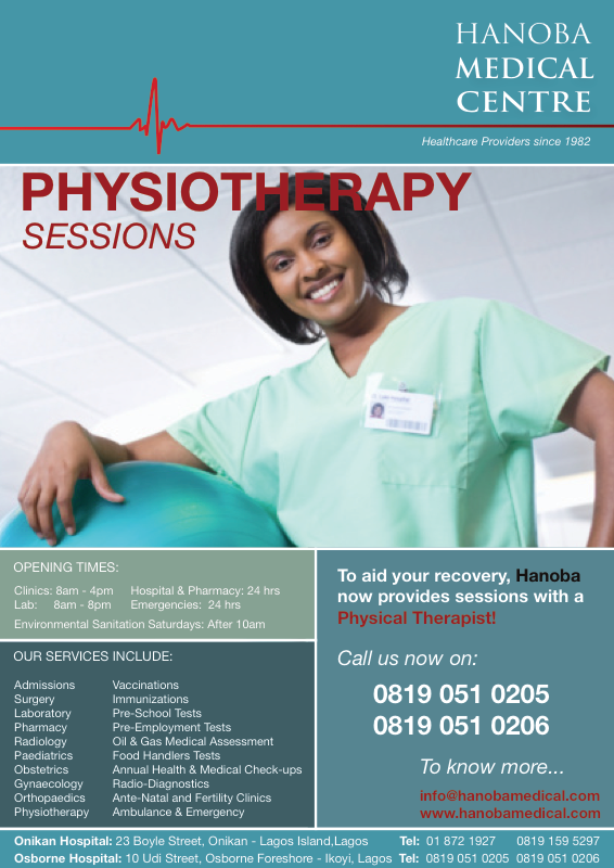Hanobamedical's tweet photo. Trying to recover from a physical injury? Book an appointment with our in-house Physiotherapist at Hanoba Med. today! http://t.co/6KOvrTaP