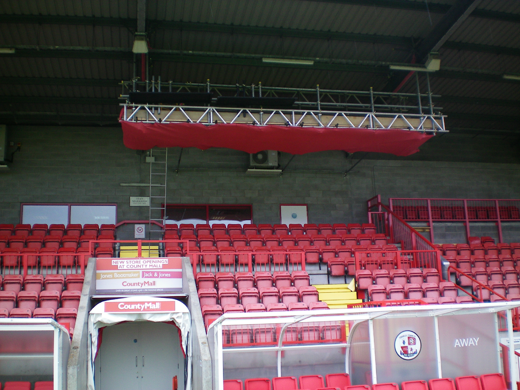 Crawley Town FC on X: "Firstly, the new TV gantry has been completed. Of  course, the ladder will be moved once the guys are in place.  http://t.co/fo5bG4gl" / X