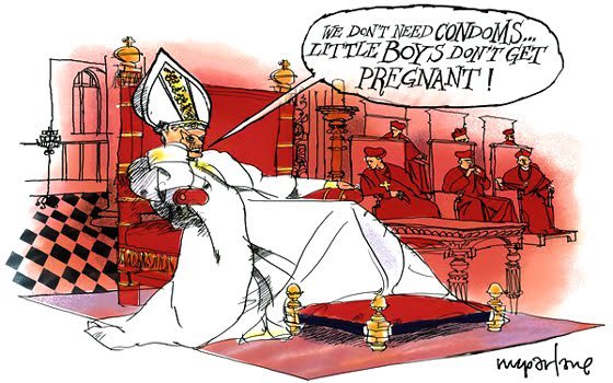 PingMedina's tweet photo. "Church: We don't need condoms... Little boys don't get pregnant." Below the belt! Ang sama! Hahaha #PassRHBill http://t.co/NXv5kzDd