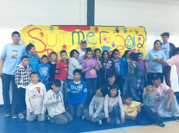 Awesome day with the kids at Camp Chisasibi playing floor hockey.