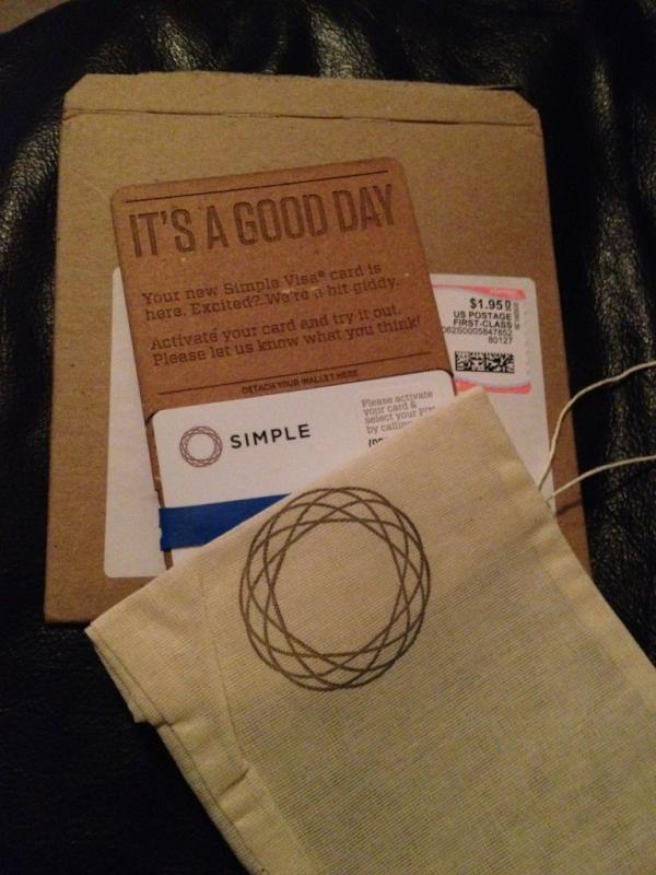 joeybergeron's tweet image. Just got my Debit Card from @Simplify #simplebank