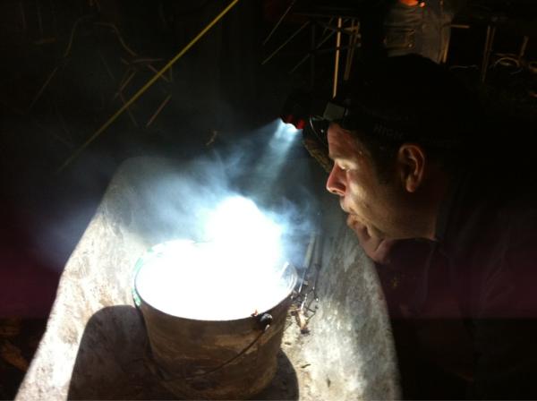 Neil aka bear grylls Layin a log and then blowing the smell away! Minger!
