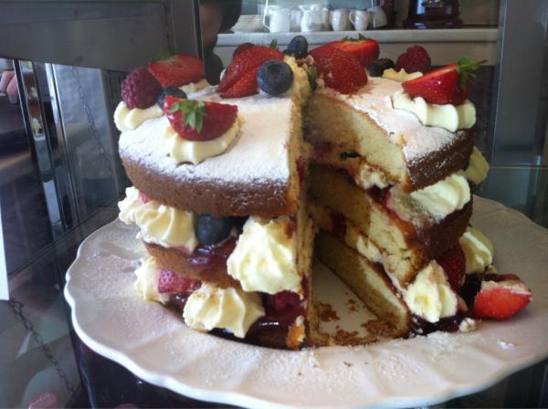 Get down to Willow and taste Tel's home-made Victoria Sponge! Delicious!