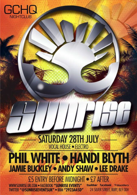 DJLeeDrake's tweet photo. This saturday at @GCHQ_Bury with dj's @DJLEEDRAKE @DJAndyShaw phil white / handi blyth / @kurtdon1 / jamie buckley http://t.co/OGNfvbUu