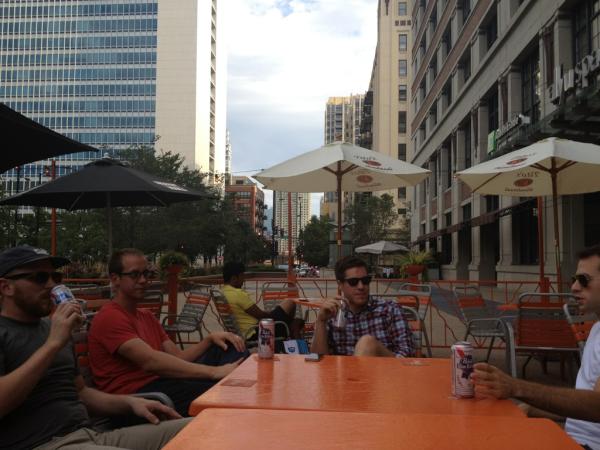 allisonsilber1's tweet image. Look at my cute husband :)  RT ‏@TheDesignUnion A few Groupon Product Designers relaxing after work. #culturelove