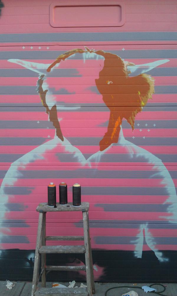 Slowly but surely, a beast emerges on Pennsylvania Ave. <a href="/thievinstephen/">Thievin' Stephen</a> #WallTherapy #Roc