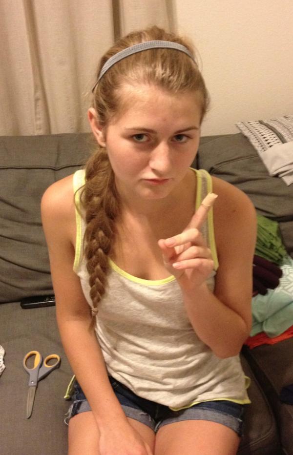 One intern down. Sewing needle to the finger. #workerscomp #backtowork