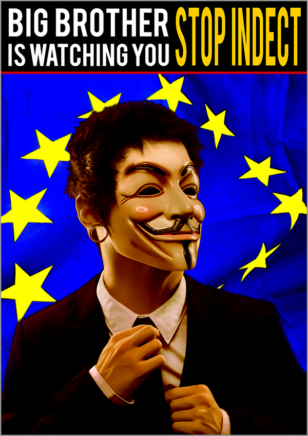 AnonymousVideo's tweet photo. [Propaganda] Stop #INDECT - Download Posters Images: http://t.co/9qnGZj0h - http://t.co/BsI5S9yN #Anonymous #StopINDECT http://t.co/6TROqYzG