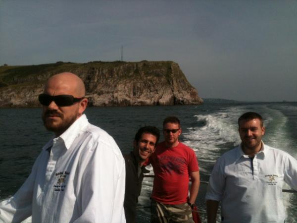 Myself and the sous chefs just setting of from Brixham going fishing