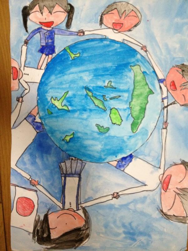 まぁちゃん على تويتر 夏休みの宿題 平和に向けて考えよう 平和ポスター制作 O O 5年いーちゃんの作品 Http T Co Pkqsmq98