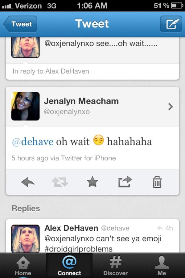 oxjenalynxo's tweet image. @dehave no worries #igotchu #iPhonesolutions to your #whitrgirlproblems :) &amp;lt;&amp;lt; #origenalemojis