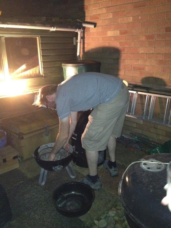 cathkate1597's tweet photo. Oscar's big day tomorrow @robinwarren and team already starting the BBQ http://t.co/xYwqDetE