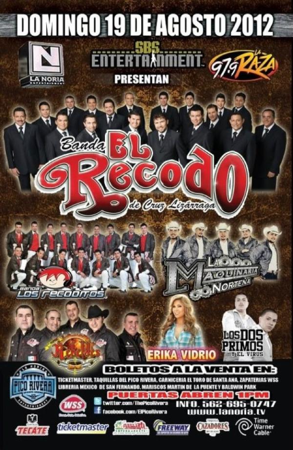 BandaElRecodo_'s tweet photo. Proximo 19 de agosto en Pico Rivera Sport Arena en Los Angeles http://t.co/R8ApJYXK