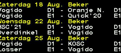 vogido's tweet photo. Dit zijn de bekerwedstrijden van de pupillen: http://t.co/MO3FaU78