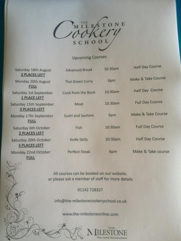 TheMilestone's tweet image. The very last of our cookery schools for 2012 only a few places left! #sellingfast #learntheskills 01142728327