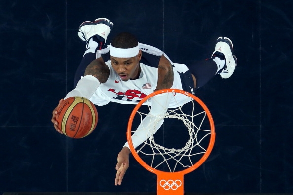 l2012bballcam's tweet photo. If ya miss from there @CarmeloAnthony there’ll be trouble! #London2012 http://t.co/hDoGQkeY