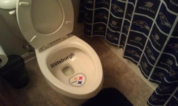 APTINT's tweet image. #Baltimore #Ravens fans, check out this awesome Shitsburgh Steelers toilet decal &amp;amp; please retweet!