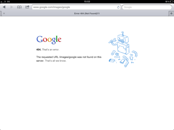 lesanto's tweet image. Instinctively, I put this into the address bar. But I am not searching for a broken robot! #challengeprocess cc @Billt