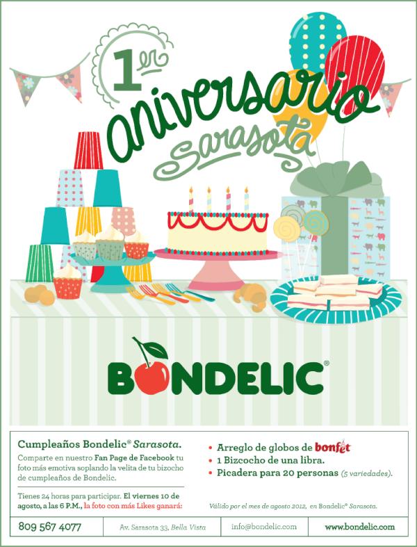 Bondelic's tweet photo. @chefpandita Bondelic Sarasota está de aniversario! Ganate un combo de cumpleaños :) http://t.co/dbi3WhPm