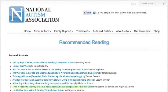 I Am in Here has been added to the recommended reading list for <a href="/NationalAutism/">National Autism Association</a>! Elizabeth &amp; I couldn't be more proud!