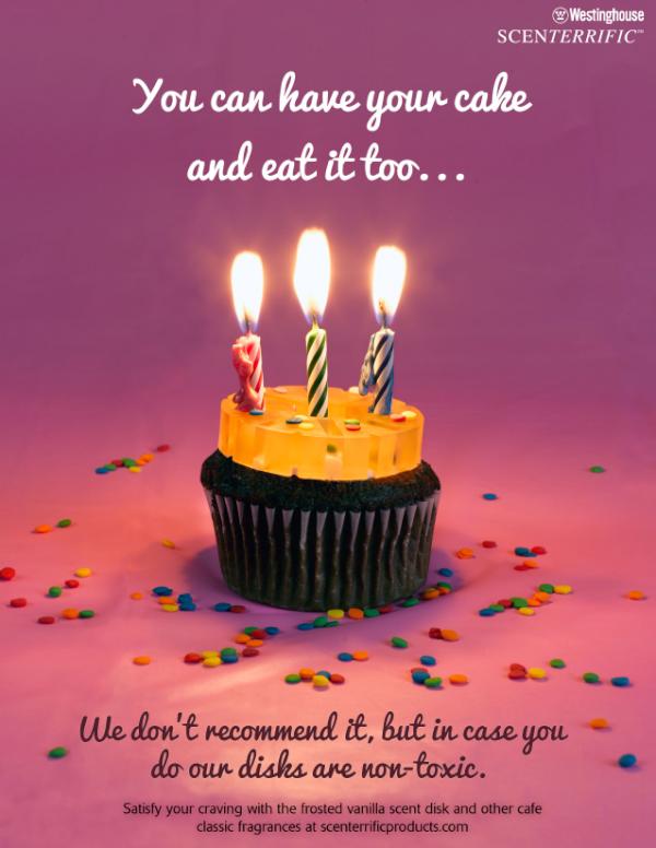 newkindofwarmer's tweet photo. Happy Birthday Scenterrific. You dont have to wait for your birthday to enjoy the aroma of the vanilla frosting disk http://t.co/BU3liV6A