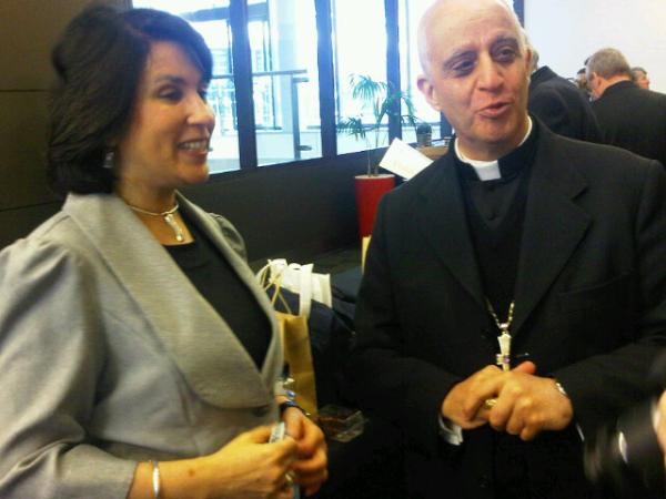 melindadwight's tweet photo. ABP Rino Fisichella and Martha Fernandez-Sardina discussing Alpha and the New Evangelisation at #proclaim2012 http://t.co/MbPwMD2S