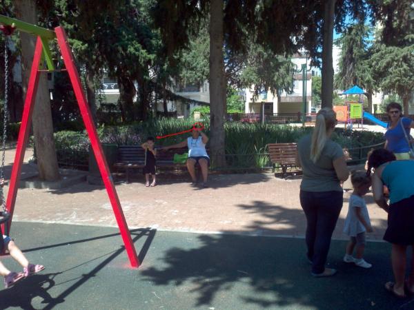 SmokingLaw's tweet photo. She smokes on a playground next to her grandson and dozen of other children. Shame on her! Do not be like that, please! http://t.co/awbatIon