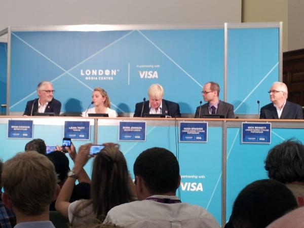 Torriolo's tweet photo. Conferenza con #lauratrott e #borisjohnson #major http://t.co/arSFmY0F