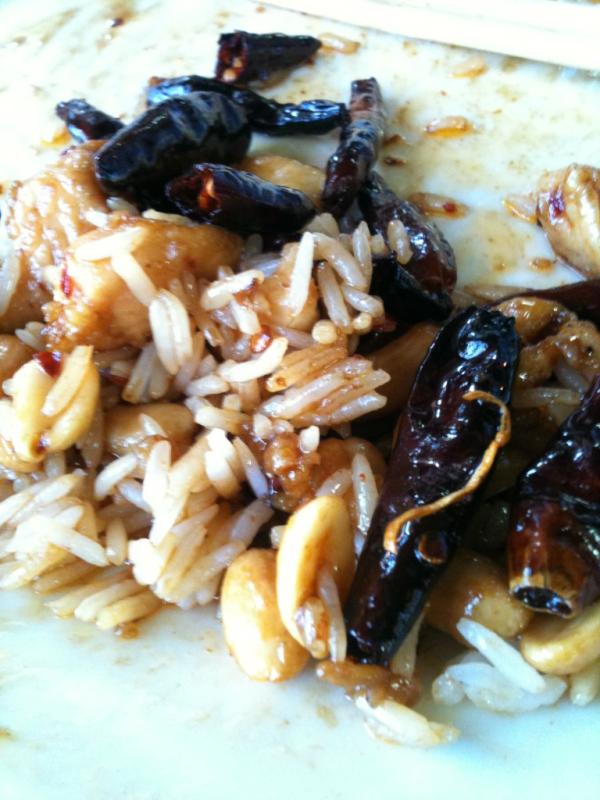 417food's tweet photo. What's left of my Chinese-style Kung Pow Chicken @BaoBao. #amazing http://t.co/IOtmwdik