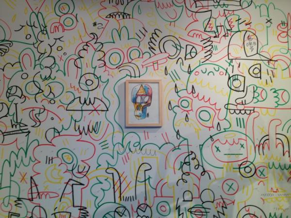 jonburgerman's tweet photo. Just made a mural which will not be seen, so here's a sneak peek http://t.co/ChV26XQ5