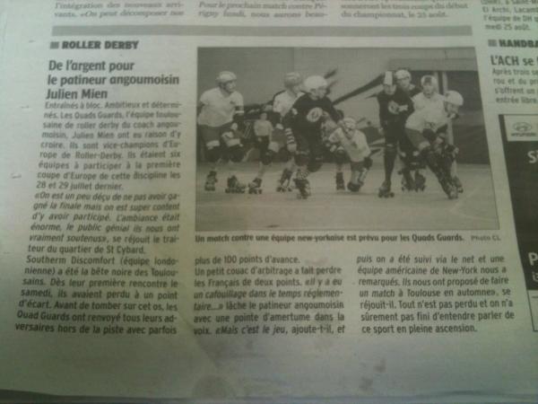 BrainDamageRDAn's tweet photo. Un article sur la Charente libre http://t.co/Dcrp2476