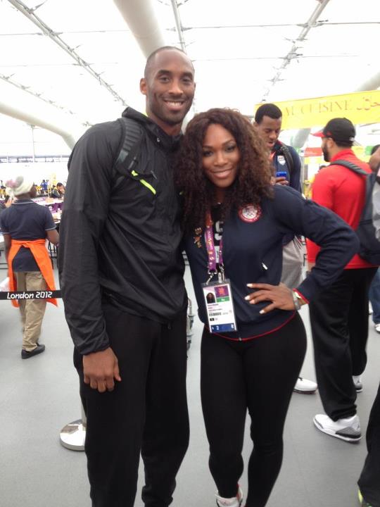 KobeBryantAlert's tweet photo. Kobe &amp; Serena Williams http://t.co/zwV5fsgd